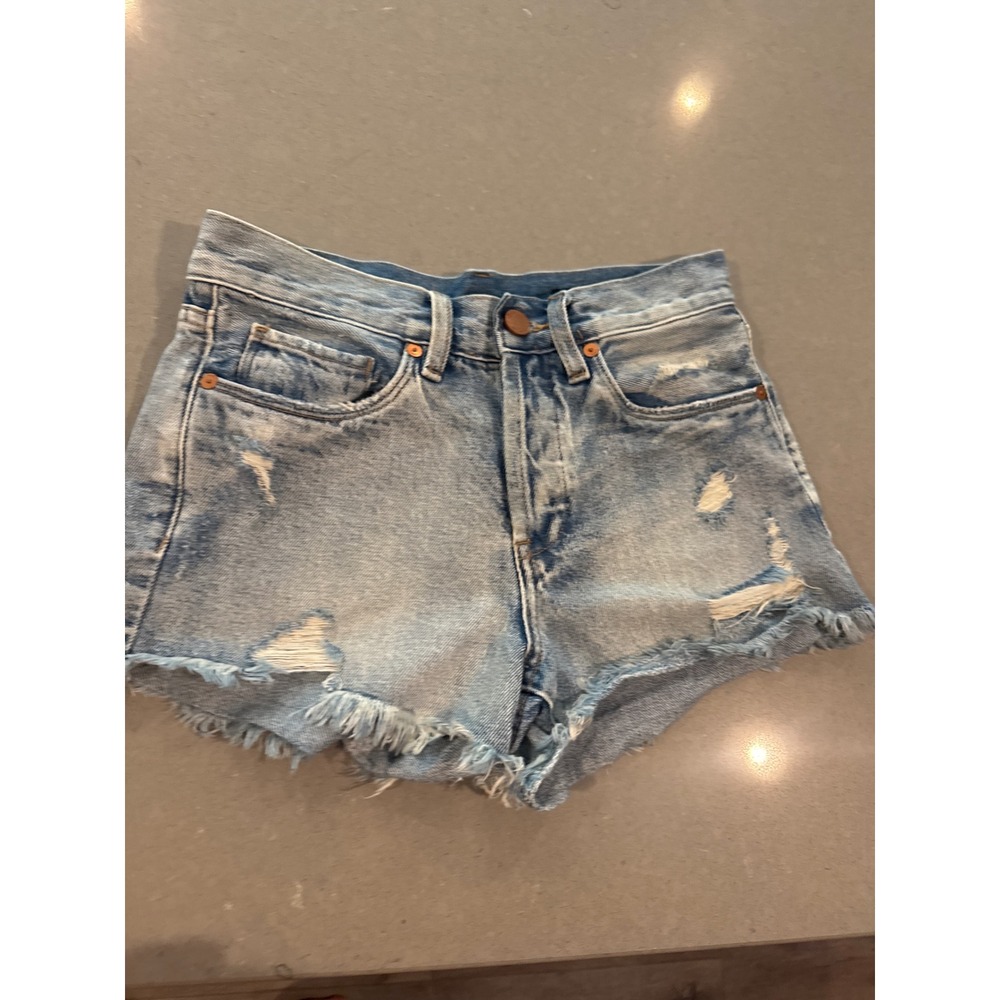 BLANKNYC Distressed Frayed Hem Denim Shorts Women's Size 24